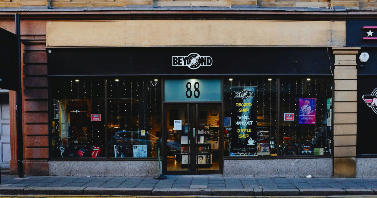 Beyond Record Shop and Coffee Shop Store Front